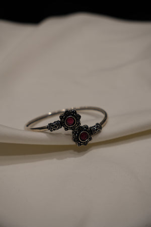 Stone open bangle