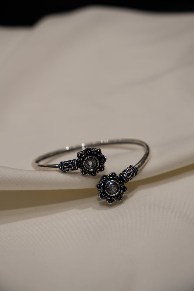 Stone open bangle