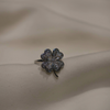 Silver Plated Leaf Ring inside Stones